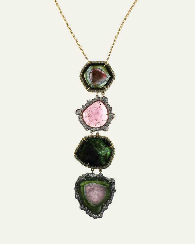 Signature KMD Cascade Pendant Necklace with Diamonds